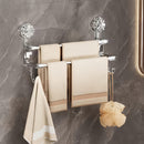 1pc, Toallero de pared doble con ganchos para toallas, toallas de baño, bufandas, pantuflas, decoración de hoteles, decoración de habitaciones, accesorios de baño