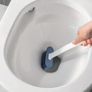 Cepillo de baño de silicona montado en la pared y juego de cepillo de mango largo ergonómico - Diseño antiadherente, fácil de limpiar para un baño higiénico, Kit de limpieza de baño | Decoración de baño elegante | Diseño ergonómico