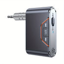 Adaptador sin varillas para Coche 5.4 - Receptor/Transmisor de Audio sin varillas, Entrada USB-C AUX, Reproducción TF/USB, Batería Recargable de Polímero de Litio, Diseño Compacto para Todos los Autos - Mejora el Sistema de Audio de tu Vehículo, Llamadas