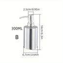 Botella de dispensador vacía de acero inoxidable, botella de dispensador recargable con bomba para loción, gel de ducha, champú y acondicionador, accesorios de baño de hotel