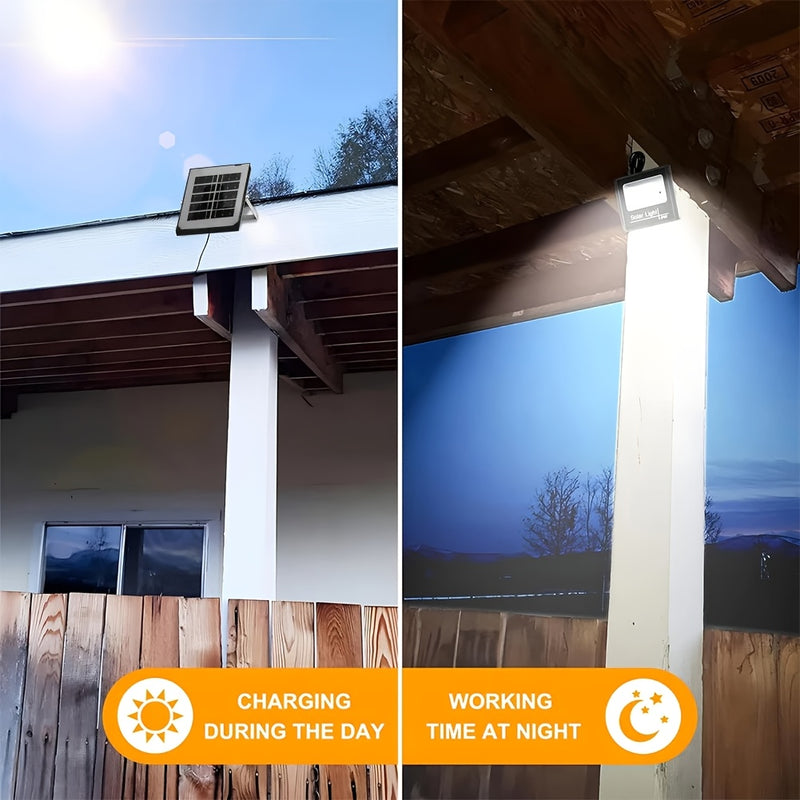 Luces solares LED para jardín con control remoto, paneles solares IP67 de alta calidad para exteriores.