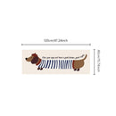 Alfombra de Peluche con Patrón de Perro Dachshund, Antideslizante y Lavable de Poliéster, Alfombra Rectangular de Alto Pelo y Esponjosa para Dormitorio, Uso Interior - Hecha a Máquina, Festiva para Navidad, Hanukkah, Graduación, Alfombras para Dormitorio