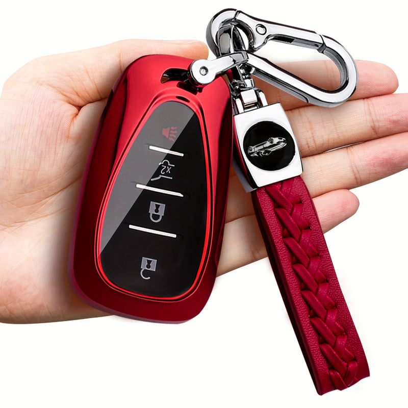 1pc Funda de Llave para Coche a la Moda Resistente a Arañazos Adecuada para Modelo de Alta Gama