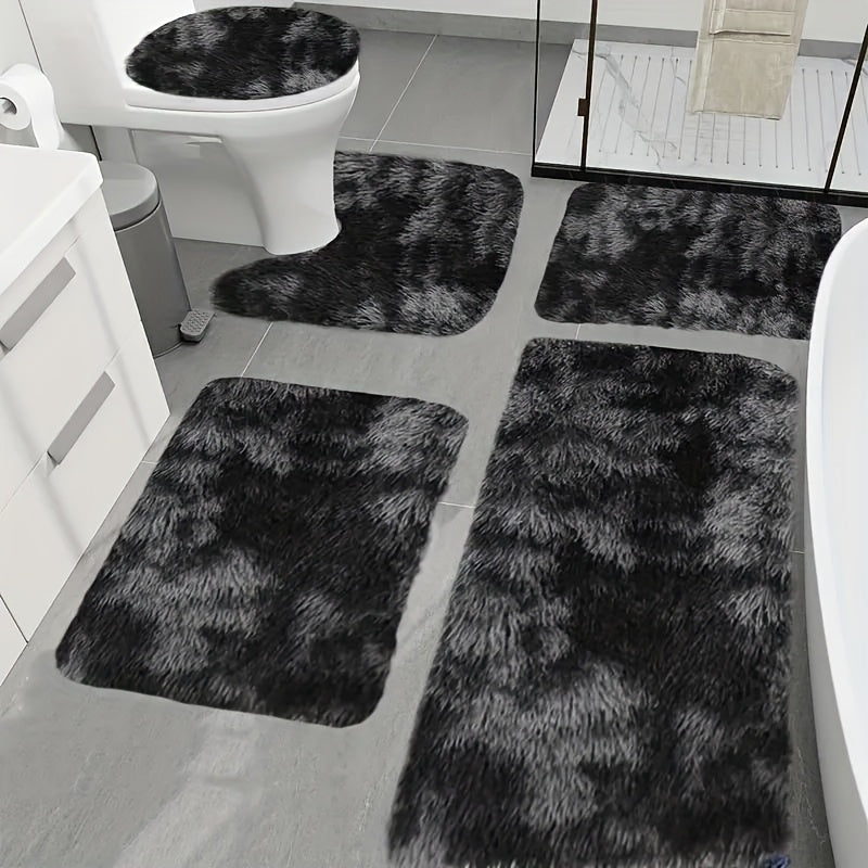 Juego de 5 tapetes de baño antideslizantes de colores surtidos, decoración para baño y área de ducha, seguridad al bañarse