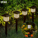 4 unidades de luces de jardín de estilo ventana con energía solar LED - Luces de casa solares - Luces de césped - Luces decorativas - Material de polipropileno - Batería de níquel - Energía solar - Voltaje de funcionamiento ≤36V