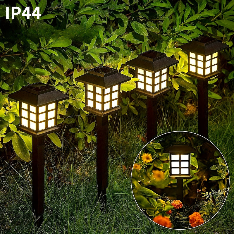 4 unidades de luces de jardín de estilo ventana con energía solar LED - Luces de casa solares - Luces de césped - Luces decorativas - Material de polipropileno - Batería de níquel - Energía solar - Voltaje de funcionamiento ≤36V