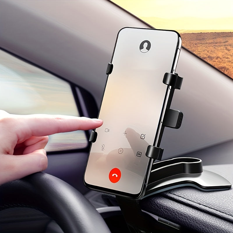 Soporte universal para teléfono de coche con tablero ABS con soporte de navegación GPS, montaje con clip para parasol para vehículo