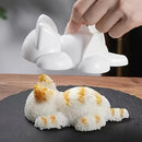 1pc WhimsyCat Molde creativo para sushi con forma de gato, molde de arroz japonés de plástico para hacer sushi casero, divertido gadget de cocina para entusiastas de la cocina