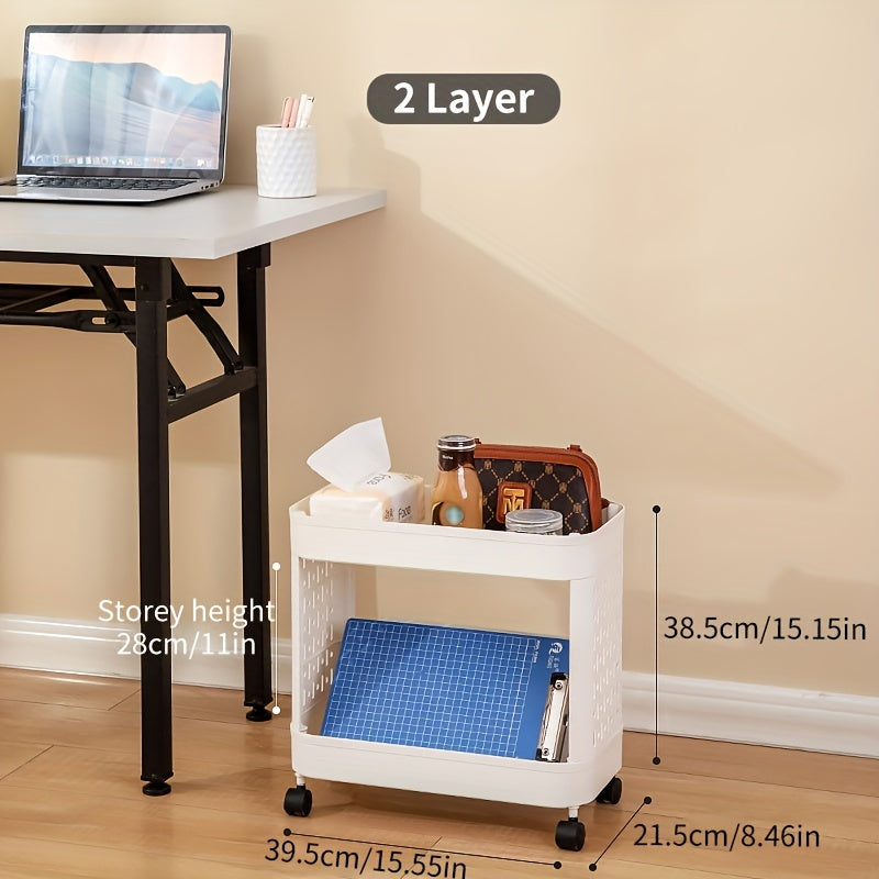 Librero Versátil para Debajo del Escritorio con Ruedas - Almacenamiento Ahorrador de Espacio para Libros, Útiles Escolares y Más - Ideal para el Hogar, la Oficina y la Organización de Dormitorios