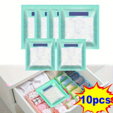 10 almohadillas reutilizables absorbentes de humedad - Deshumidificador rápido sin electricidad, para clósets, armarios, zapateras y dormitorios - Compacto, portátil y de alta calidad, solución contra la humedad en interiores