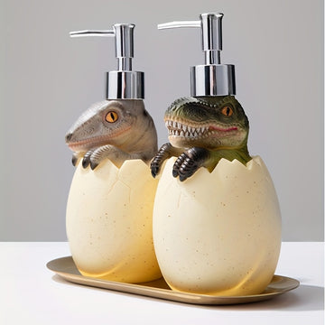 1 Piezas, Dispensador De Jabón Con Diseño De Dinosaurio 3D, Botella Desinfectante De Manos Creativa De Caricatura Con Bomba, Dispensador De Jabón Para Encimera De Baño, Botella Vacía Recargable Para Jabón De Manos, Accesorios De Baño
