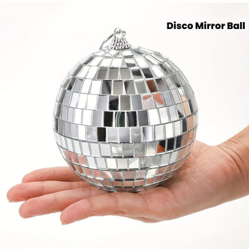 Esfera de vidrio decorativa de 4 pulgadas para fiestas, bodas - Diseño de suspensión no eléctrico adecuado para DJs, clubes, quinceañeras, decoraciones de Navidad, Halloween, Día de San Patricio (Paquete de 1)