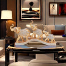 Juego de Tres Adornos Decorativos para Sala con Elefante, Soporte para TV y Barra Creativo para Entrada del Hogar
