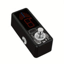 Pedal de Afinador para Guitarra Eléctrica con Pantalla LCD Digital - Sintonización Ultra Sensible, Reducción de Ruido USB, Clip Integrado, Compatible con Pedalboard Profesional y En Vivo, Acabados Metálicos Elegantes, Electrónica de Alta Calidad