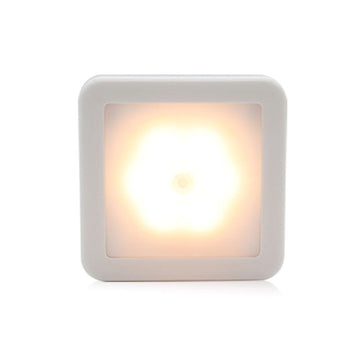 Lámpara nocturna moderna a cuadros AliXLED con sensor de movimiento, luz cálida/blanca, acabado pulido independiente, temática espacial para decoración de dormitorio y pasillo, control remoto, no requiere baterías, luces LED para sala de estar