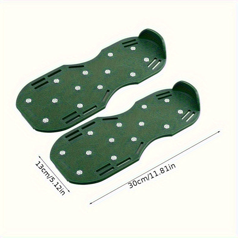 1 Par de Zapatos de Jardín con Uña de 1,65 Pulgadas de Largo - Aerador de Césped de Plástico y Hierro de Alta Resistencia, Punta de Resina Epoxy Autoequilibrada para Suavizar el Turf y la Cosecha de Césped Artificial - Herramienta de Jardín Manual para C