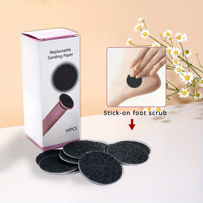 60 piezas de almohadillas desbastadoras para pies, eliminador de callos, exfoliante de piel muerta, plástico sin paba, no necesita electricidad ni batería, herramientas de pedicura para piel suave.