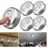 5pcs Luces Táctiles Modernas de 3 LED, Acolchado Inalámbrico para Armario, Luz Nocturna de Montaje en Pared con Pantalla de Plástico, Control por Botón, Tema Fantasía para Dormitorio, Pasillo, Baño, Cocina, Escaleras - Funciona con Pilas (AAA), No Incluy