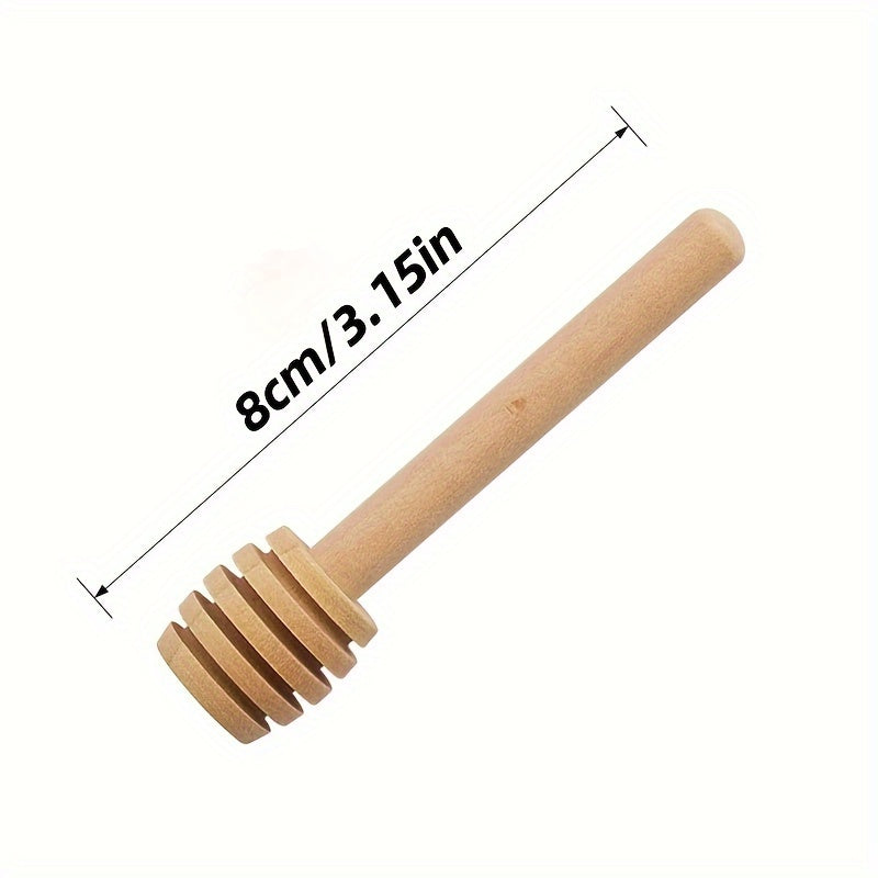 50pcs Mini Madera Miel Mezcla Barra Mango Mezcla Tarro Cuchara Natural Madera Miel Dipper Palo Cuchara Miel Palo Largo Suministros