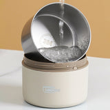 Juego de 6 piezas de lonchera aislada de acero inoxidable 304L con bolsa de almacenamiento y cubiertos, lonchera portátil de doble capa sellable para oficina o escuela, regreso al cole