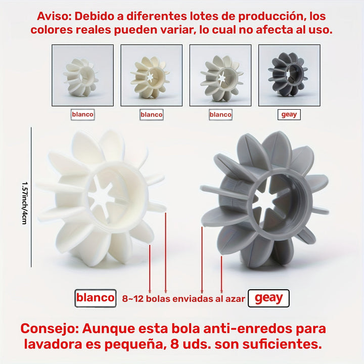 8pcs, Bola para Secadora de Ropa, Bola de Lavandería Reutilizable, Bola de Lavado para Lavadora, Bola Suavizante de Tela, Bola de Secado de Ropa, Bola Anti-enredos para Lavandería, para Reducir Arrugas, Suministros de Limpieza, Gadgets para el Hogar