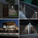 8 luces solares para exteriores, luces de seguridad solares inalámbricas con sensor de movimiento, luces solares para pared para puerta principal, jardín, garaje