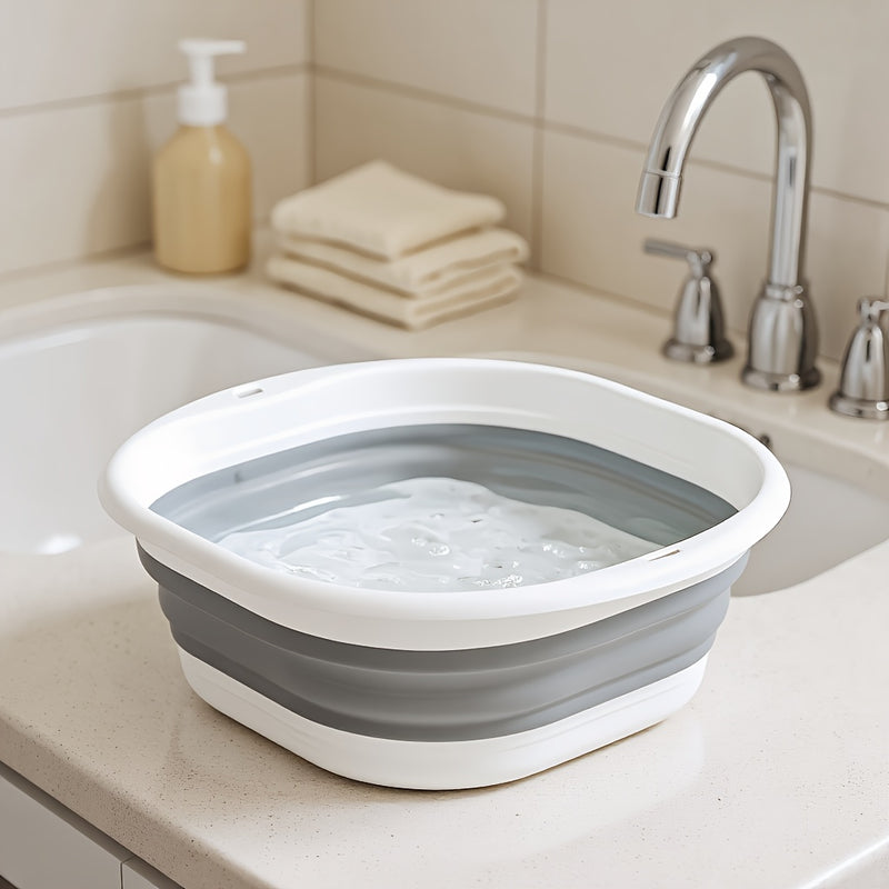 Baño de pies plegable - Baño de masaje de acupresión portátil con asas ergonómicas, estructura de plástico duradera y sin necesidad de electricidad para baño, sala de estar, dormitorio - Relájate y sé tú mismo, remojo de pies, relajación en el baño, dise