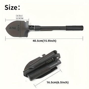 Paleta de Jardinería, Pala Plegable Multifuncional Portátil - Metal Duradero, Ideal para Camping y Jardinería, Diseño Compacto que Ahorra Espacio, Herramienta Esencial para Días Lluviosos