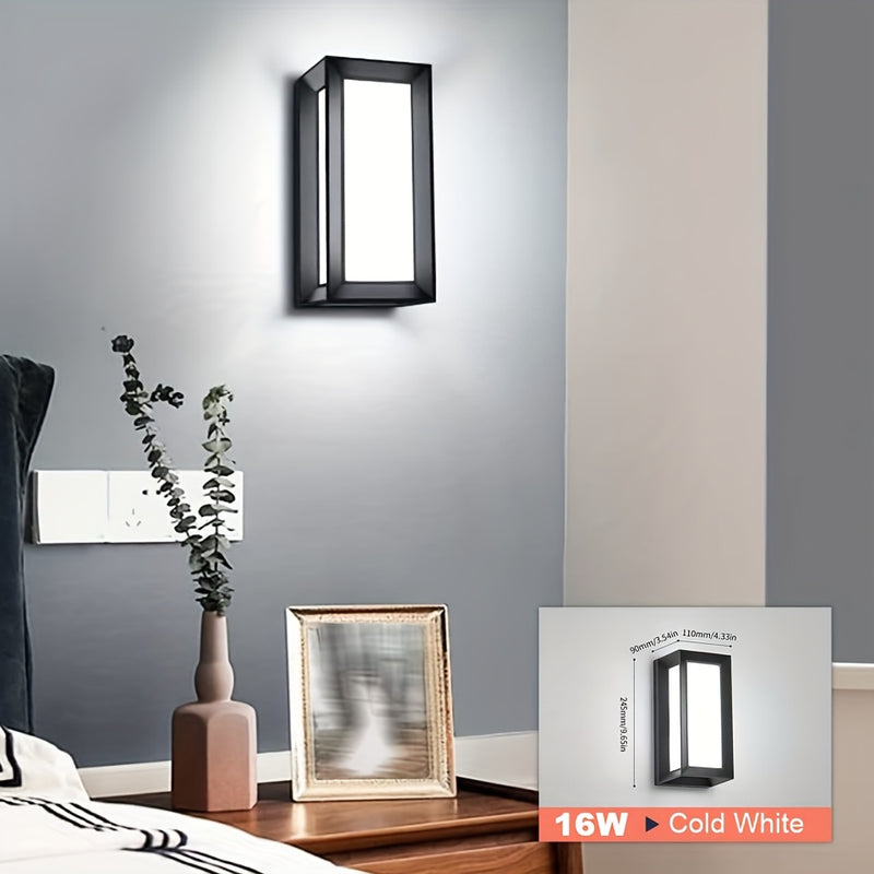 1 lámpara de exterior LED de tamaño medio, sin batería, 16/30W, resistente a la humedad ordinaria, para patios, jardines, villas, comunidades, parques, etc., brillo ajustable, baja tensión, instalación fácil