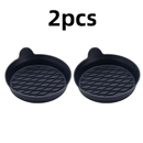 Juego de 2 soportes de taza de coche, hechos de silicona, diseñados para adaptarse universalmente y prevenir resbalones, adecuados para hombres y mujeres, disponibles en negro.