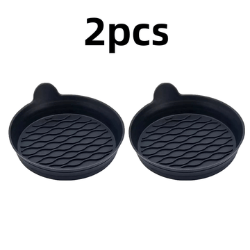 Juego de 2 soportes de taza de coche, hechos de silicona, diseñados para adaptarse universalmente y prevenir resbalones, adecuados para hombres y mujeres, disponibles en negro.