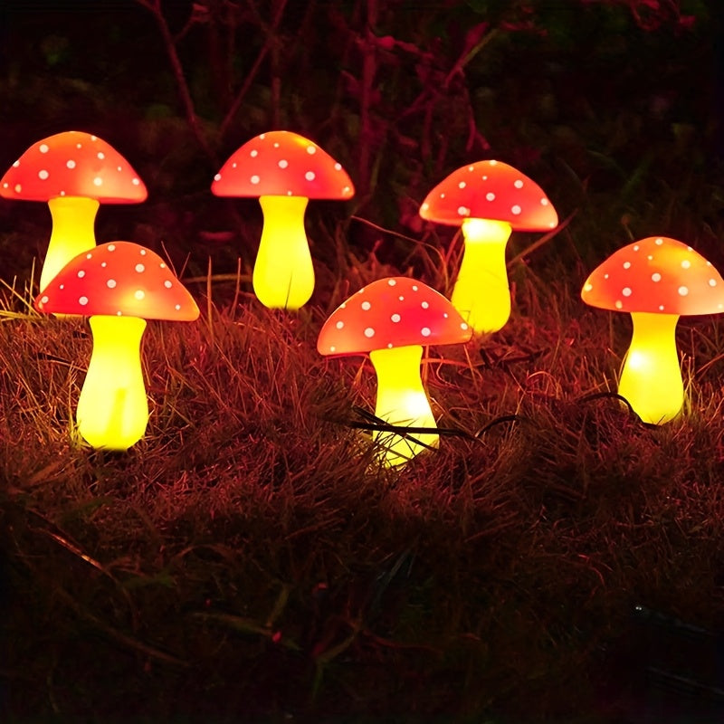 Luces de Cadena Solares para Jardín Exterior, Luces de Hadas con 8 Modos, Decoraciones de Fiesta al Aire Libre en Forma de Champiñón, Día de San Valentín, Boda, Luzes para Crear Ambiente Festivo - para Patio, Jardín y Decoración del Césped