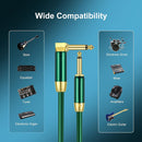 Cable de guitarra 10/20 pies, cable profesional para instrumentos doble blindado 6.35mm recto a recto/derecho a ángulo compatible con amplificador, bajo, teclado, mezclador y ecualizador. Artículo más vendido, temporada de graduación