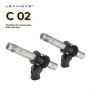 Conjunto de Micrófono Condensador Lexinova C-02 Dual Pencil - Antigolpes, Diafragma Pequeña, Diseño de Clip para Grabación de Piano y Voz, Compatible con XLR, Grado Profesional, Micrófonos para Instrumentos|Micrófonos Clipon|Construcción Duradera