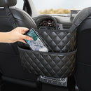 Organizador de asiento de coche de cuero falso de lujo, montaje colgado espacioso para asiento trasero con múltiples compartimentos, ideal para coches familiares, viajes y uso diario