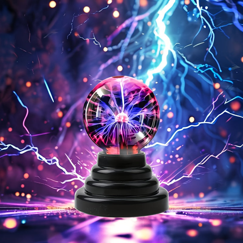 1pc Bola de Plasma Práctica, Luz Fluyente, Ilumina Tu Espacio. Tecnología Única de Plasma Crea Efectos Luminosos Fantásticos que Te Hacen Sentir Como Si Estuvieras Debajo de las Estrellas