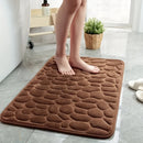 Alfombra de baño de coral suave, antideslizante, rápida secado, respaldo de PVC, lavable en máquina, poliéster de lujo, pila baja, rectangular, ideal para la entrada del baño, 15,75x23,62 pulgadas, hecha a mano, patrón geométrico, 100% poliéster, 100% PV