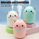 Humidificador Portátil USB de 8.45oz con Diseño de Gato Lindo & Difusor de Aceites Esenciales - Doble Niebla, Aroma y Control de Humedad para Coche, Oficina o Hogar, Rosa con Detalles Blancos, Facciónación de Alta Potencia, Material ABS, Humidificador de