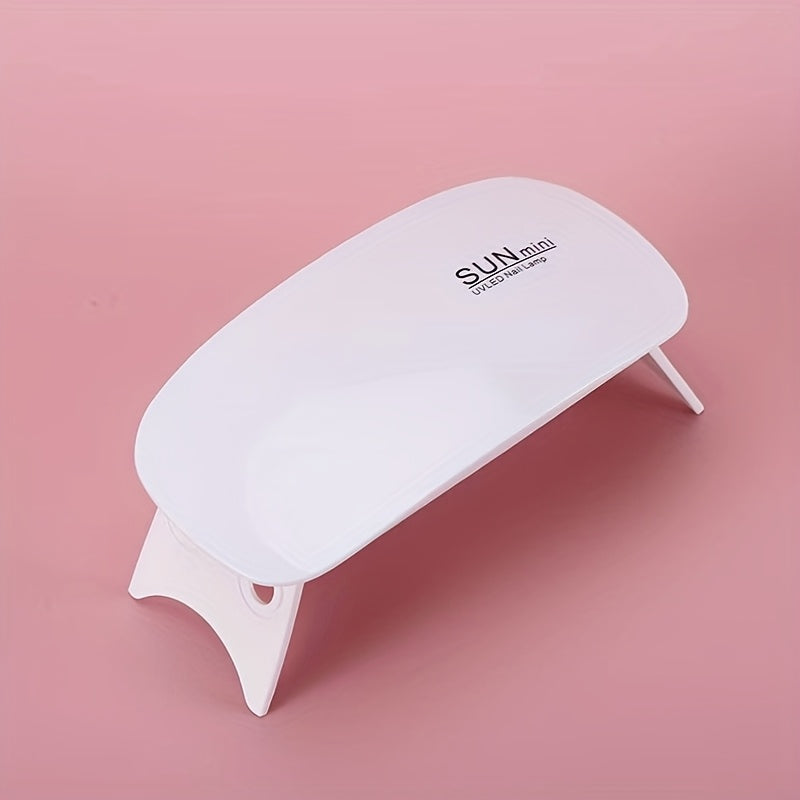 1/2/4 piezas de luz de secado de uñas portátil Sunmini - Lámpara de uñas LED de secado rápido con brillo púrpura, diseño compacto alimentado por USB para viajes, principiantes y uso doméstico, plástico hipoalergénico, luz de secado de uñas, cuidado de uñ