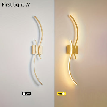 1 pieza de luz de pared LED ajustable moderna, montaje semienterrado, 3 niveles de brillo, 85V-265V, adecuada para dormitorio, sala de estar, isla de cocina, baño, pasillo, comedor, cafetería, alimentación por cableado, iluminación de baño