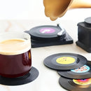 6 posavasos de vinilo, posavasos retro creativos con diseño de CD de rock americano, antideslizantes y aislantes, mantel individual para decoración de habitación