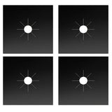 4 piezas de Amduine, cubiertas protectoras de estufa - Guardias de quemadores de estufa de gas de PVC duradero, no pegajosas, fáciles de limpiar, resistentes al calor, para hornos de cocina, protección de cocina | Accesorio de cocina elegante | Protector