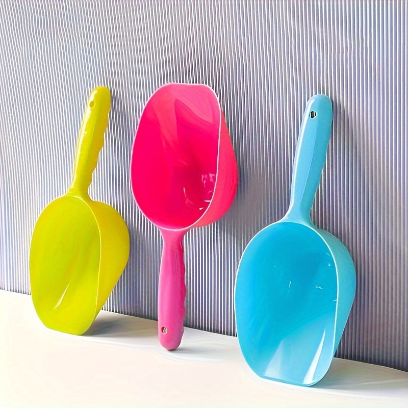 Pack de 3 Palas de Plástico PP Resistentes - Amarillo Brillante, Rosa y Azul - Duraderas, Ligeras y Fáciles de Usar para la Playa, Jardín, Exteriores, Limpieza de Mascotas y Juego - Herramientas Manuales Multifuncionales para Jardinería, Pala de Jardín,