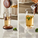 4/6 piezas Tazas de vidrio aislado de doble pared de borosilicato, sin plomo, reutilizables, redondas, seguras para congelador, multiusos, con seguridad para lavadora para uso en el hogar, vasos para leche y bebidas
