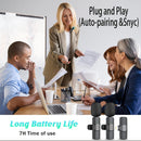 Microfono sin varillas Lavalier Profesional, Compatible con iPhone iPad Cargador Tipo-C - 2 Piezas Plug-and-Play para Grabación y Entrevistas, Reducción de Ruido Automática, Mini Micrófono Clip-On con Estuche de Carga, Compatibilidad con Laptop