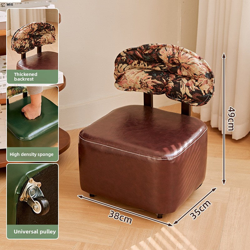 8 miembros de la familia pueden usar silla deslizante pequeña con rueda universal, polea para el hogar, respaldo móvil, silla baja, alquiler de casa, cambio de zapatos.