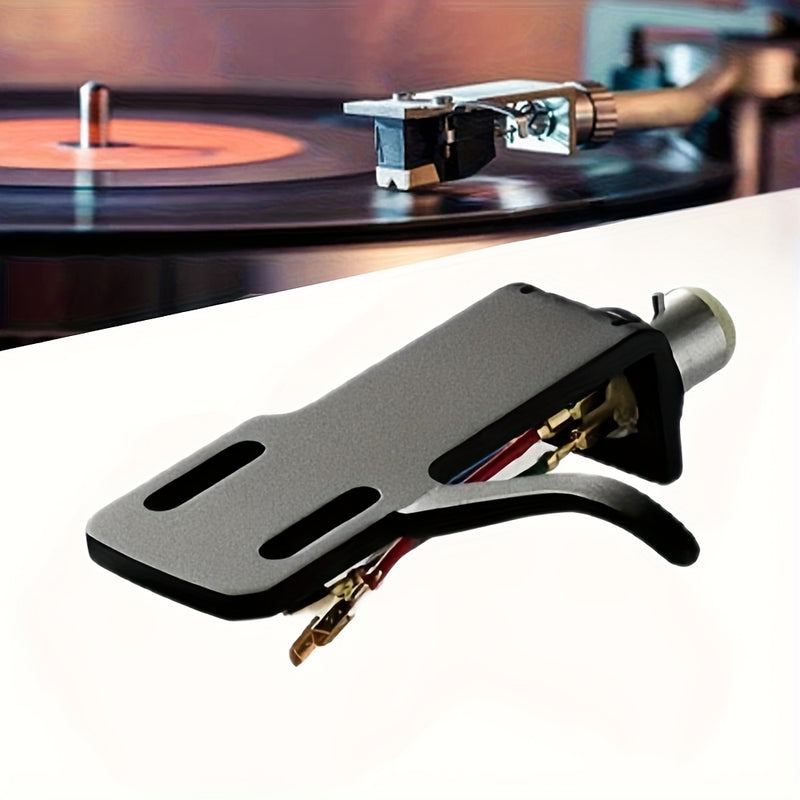 Carcaj de Tocadiscos para Ortofon y Cartuchos Profesionales - Soporte de Aleación de Aluminio de Alta Calidad con Conexión de 4 Cables e Incluye Destornillador, Mejora para Equipos de Audio, Acabado Elegante, Diseño Moderno, Materiales Premium, Para Afic