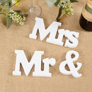 [Letreros de Madera Versátiles Mr & Mrs] Conjunto de 3 pzas de Letreros de Madera Versátiles Mr & Mrs - Madera Manufacturada, No Necesita Electricidad - Decoración de Boda, Despedida de Soltera, Día de San Valentín y Props para Fotos