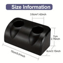 1pc Soporte de micrófono inalámbrico de doble ranura Heikuding, base de almacenamiento de escritorio de plástico para el hogar, fiesta, KTV - Negro