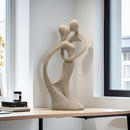 1pc Escultura de resina de piedra arenisca elegante de pareja abrazada, tema de arte de amor para varios tipos de habitaciones, interior y exterior, regalo de Día de San Valentín, no requiere electricidad